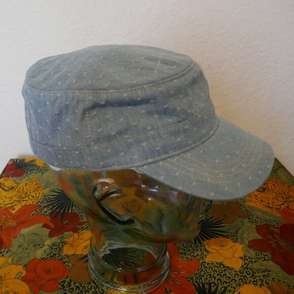 Levi's Levi Strauss & Co Signature Chambray Military Army Cadet Cap Hat Medium - Picture 10 of 14